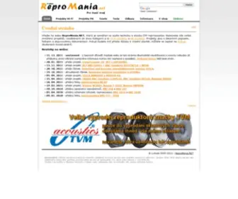 Repromania.net(Úvodní stránka) Screenshot