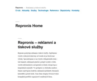 Repronis.cz(Reklamní a tiskové služby) Screenshot