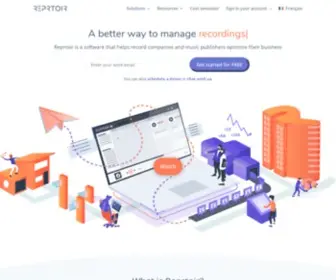 Reprtoir.com(Music business software for labels and publishers) Screenshot
