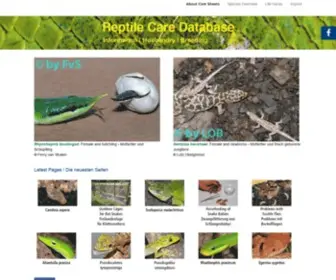 Reptile-Care.de(About Care Sheets) Screenshot