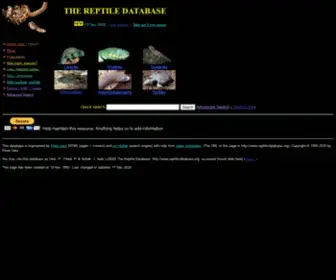 Reptile-Database.org(THE REPTILE DATABASE) Screenshot