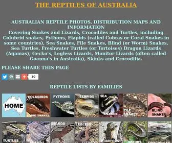 Reptilesofaustralia.com(The Reptiles of Australia) Screenshot