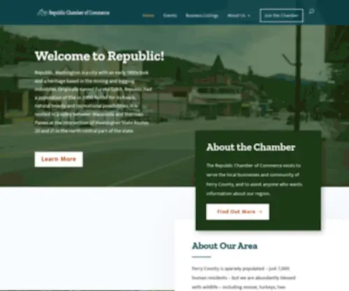 Republicchamber.org(Republic Washington Chamber of Commerce) Screenshot