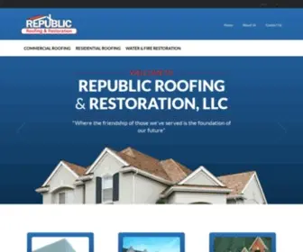 Republicexteriors.com(Republic Roofing & Restoration) Screenshot