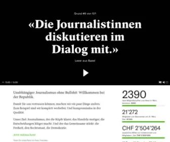 Republik.ch(Das digitale Magazin) Screenshot