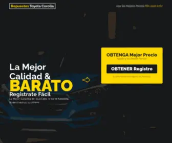 Repuestoscorolla.gt(Repuestos Toyota Corolla Guatemala PBX) Screenshot