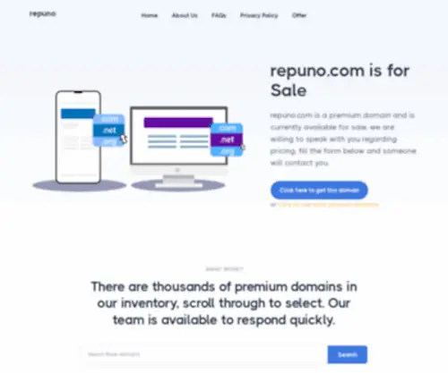 Repuno.com(We are willing to speak with you regarding pricing) Screenshot