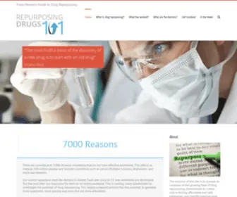 Repurposingdrugs101.com(Repurposing 101 On the Patient and Medical Community) Screenshot