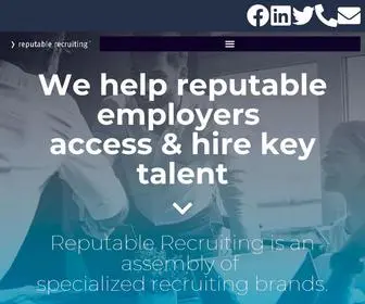 Reputablerecruiting.com(Reputable Recruiting) Screenshot