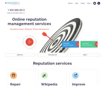 Reputationx.com(Online Reputation Management & Wikipedia Editing) Screenshot