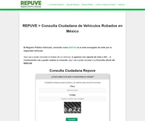 Repuve-Gob.mx(REPUVE Consulta Ciudadana) Screenshot