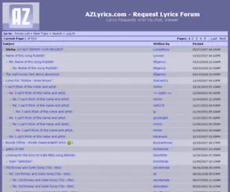 Requestlyrics.com(Request Lyrics Forum) Screenshot