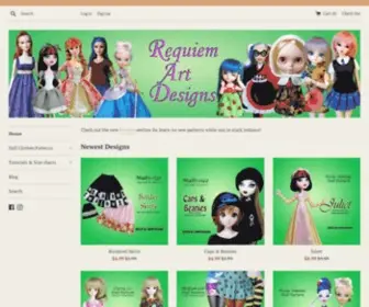 Requiemart.com(RAD Doll Clothes by Requiem Art Designs) Screenshot
