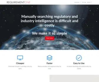 Requirementone.com(RequirementONE Home) Screenshot