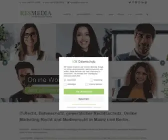 Res-Media.net(IT-Recht IP-Recht Datenschutzrecht Online Marketing Recht Medienrecht) Screenshot