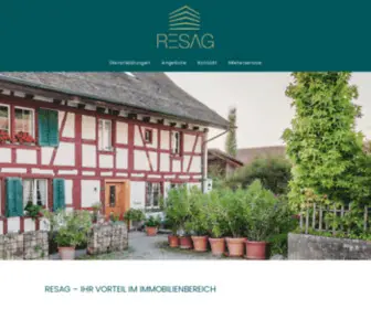 Resag.ch(RESAG Real Estate Services) Screenshot