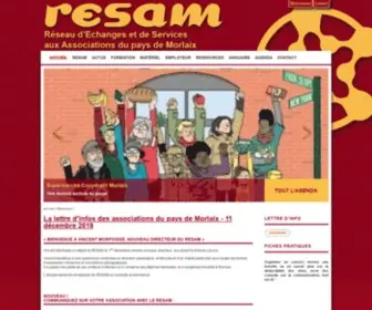 Resam.net(Le réseau des associations du Pays de Morlaix en Finistère) Screenshot