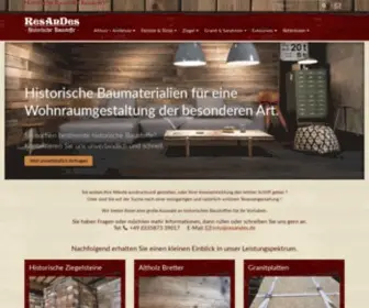 Resandes.de(Historische Baustoffe) Screenshot