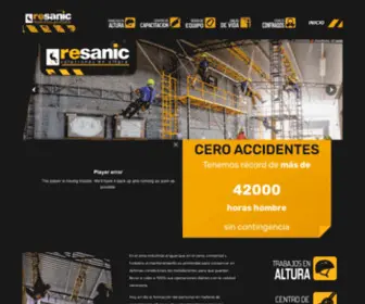 Resanic.com.mx(Empresa de Trabajos en Altura) Screenshot