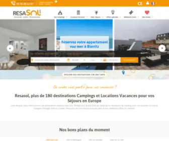 Resasol.com(Campings & locations vacances en Europe) Screenshot