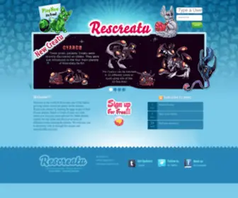 Rescreatu.com(Virtual Pets and Virtual World) Screenshot