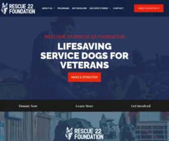 Rescue22Foundation.org(Rescue 22 Foundation Veterans Charity Non) Screenshot