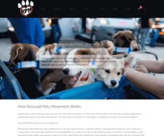 Rescuedpetsmovement.org(Rescued Pets Movement Inc. is a 501(c)(3)) Screenshot