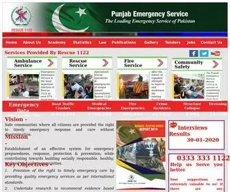Rescue.gov.pk(Rescue 1122 Official Website) Screenshot