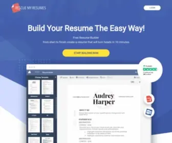 Rescuemyresumes.com(Free Resume Builder) Screenshot