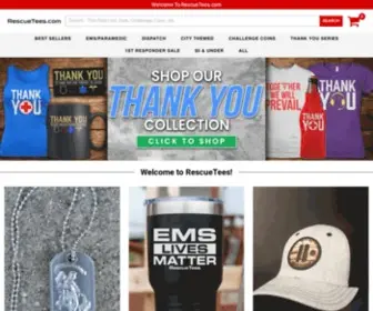 Rescuetees.com(Firefighting/EMS Apparel & Gifts for 1st Responders) Screenshot