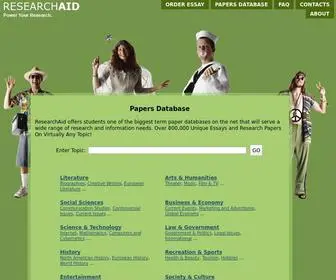 Researchaid.com(Research Aid) Screenshot