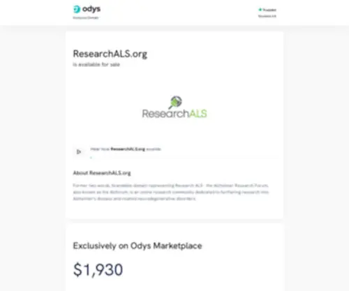 Researchals.org(The ALS Forum) Screenshot