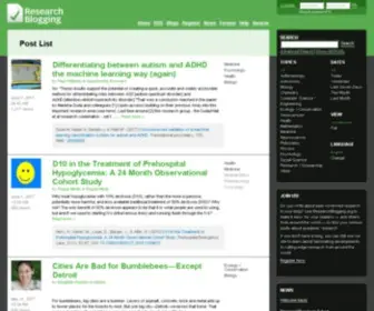Researchblogging.org(Research Blogging) Screenshot