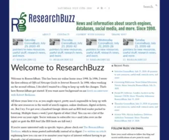 Researchbuzz.com(News and resources covering social media) Screenshot