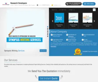 Researchdevelopers.in(Research Developers) Screenshot