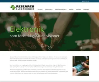 Researchelectronics.se(Research Electronics) Screenshot