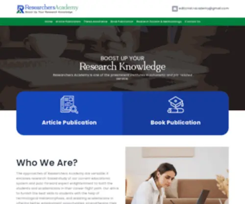 Researchersacademy.com(Boost Up Your Research Knowledge) Screenshot