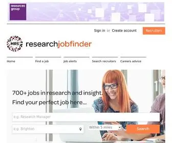 ResearchJobfinder.com(Research Jobfinder) Screenshot