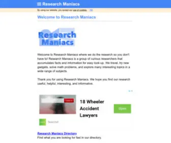 Researchmaniacs.com(Research Maniacs) Screenshot