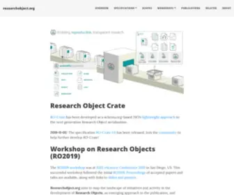 Researchobject.org(Researchobject) Screenshot