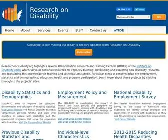 Researchondisability.org(Research on Disability) Screenshot