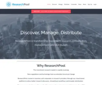 Researchpool.com(Investment Research & Interaction Management Solutions) Screenshot