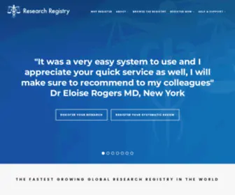 Researchregistry.com(The Research Registry) Screenshot