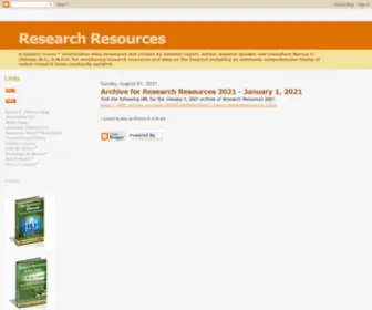 Researchresources.blogspot.com(Research Resources) Screenshot