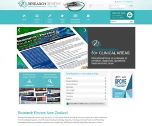 Researchreview.co.nz(Research Review Home Review Medical Research Articles) Screenshot