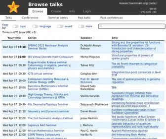 Researchseminars.org(Browse talks) Screenshot