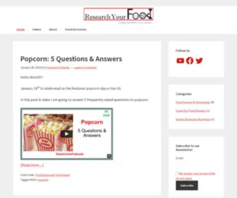 Researchyourfood.com(Our intension) Screenshot