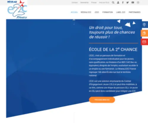 Reseau-E2C.fr(Plus de 15 000 jeunes par an accueillis dans 146 sites) Screenshot