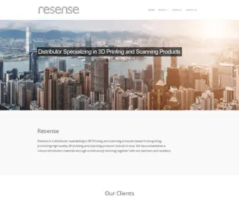 Resense.com.hk(Distributor specializing in 3D Printing and scanning products) Screenshot