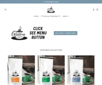 Reservacoffee.com(Reserva Coffee Roasters) Screenshot